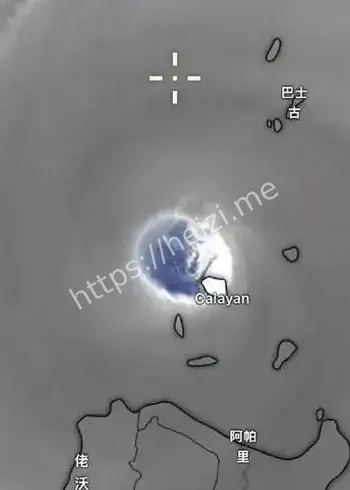 台风桦加沙风眼航拍画面